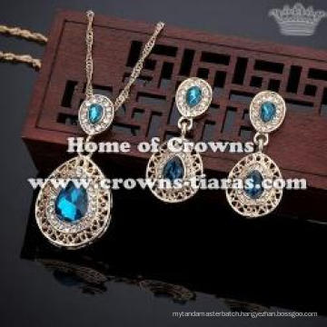 Wholesale Fashion Red Diamond Pendant Necklace Sets